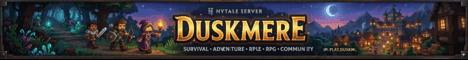 Duskmere Hytale server banner - Unknown - 0/100 players - Offline