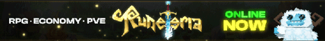 Runeteria Hytale server banner - 2026.03.26-89796e57b - 20/750 players - Online